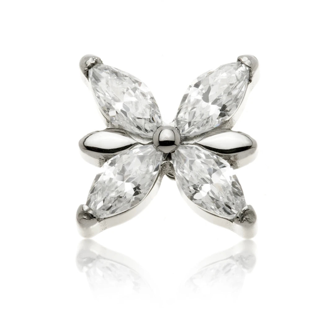 Ti Internal Jewelled Butterfly Attachment