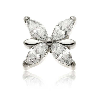 Ti Internal Jewelled Butterfly Attachment