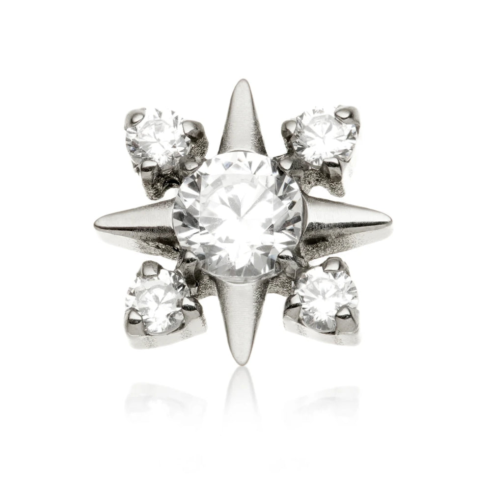 Ti Internal Multi Gem Eight Pointed Star Attachment