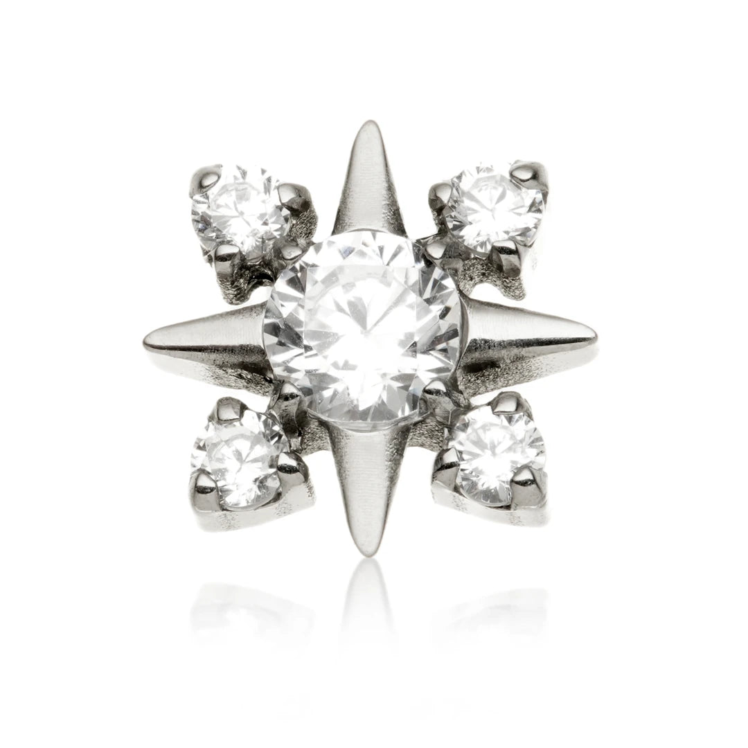 Ti Internal Multi Gem Eight Pointed Star Attachment