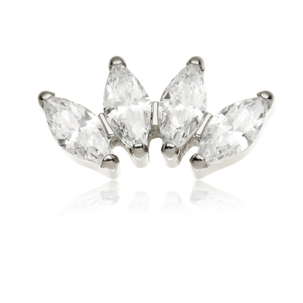 Ti Internal Marquise Gem Cluster Attachment - Crystal