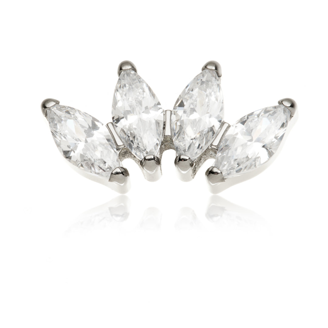 Ti Internal Marquise Gem Cluster Attachment - Crystal