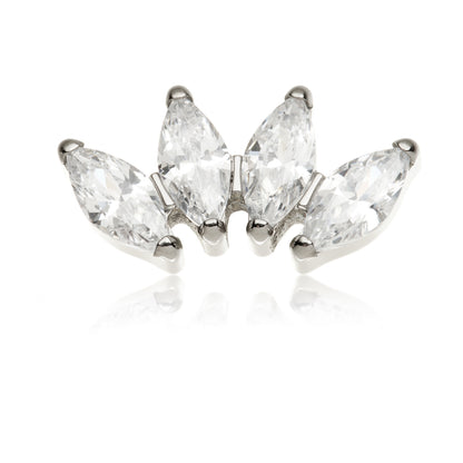 Ti Internal Marquise Gem Cluster Attachment - Crystal