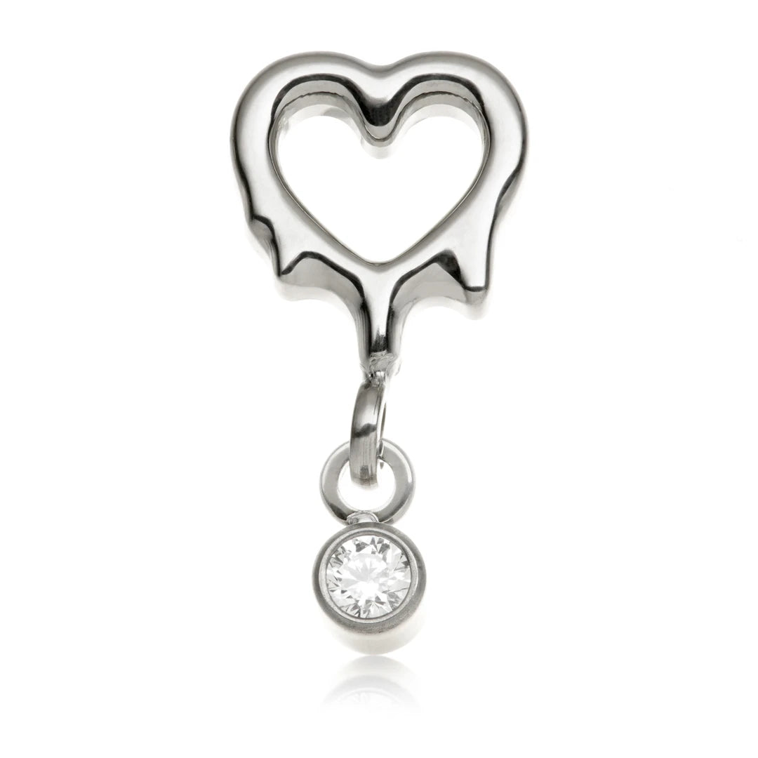 Ti Internal Molten Heart With Gem Attachment