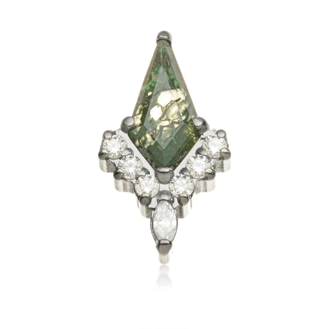 Ti Internal Moss Agate Kite Cluster Attachment