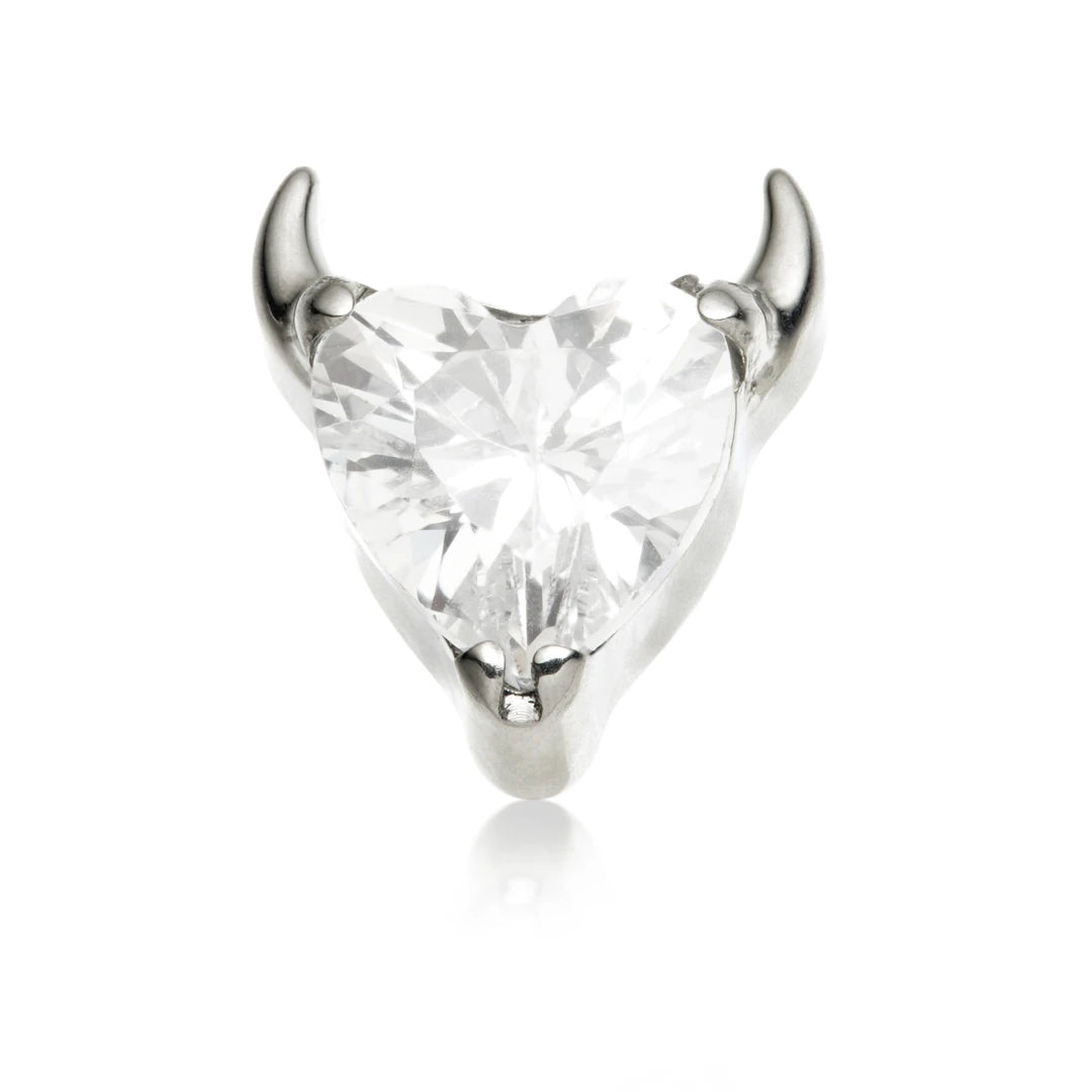 Ti Internal Jewelled Horny Heart Attachment