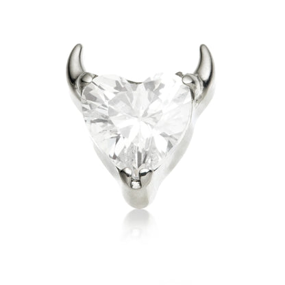Ti Internal Jewelled Horny Heart Attachment