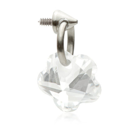 Ti Internal Attachment with Flower Shaped Gem Charm