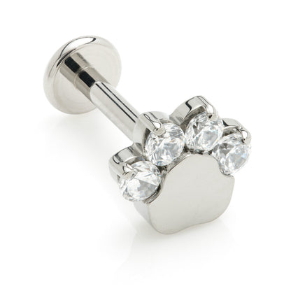 Ti Internal Labret with Gem Paw Attachment