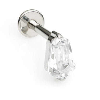 Ti Internal Labret with Tapered Baguette Gem Attachment