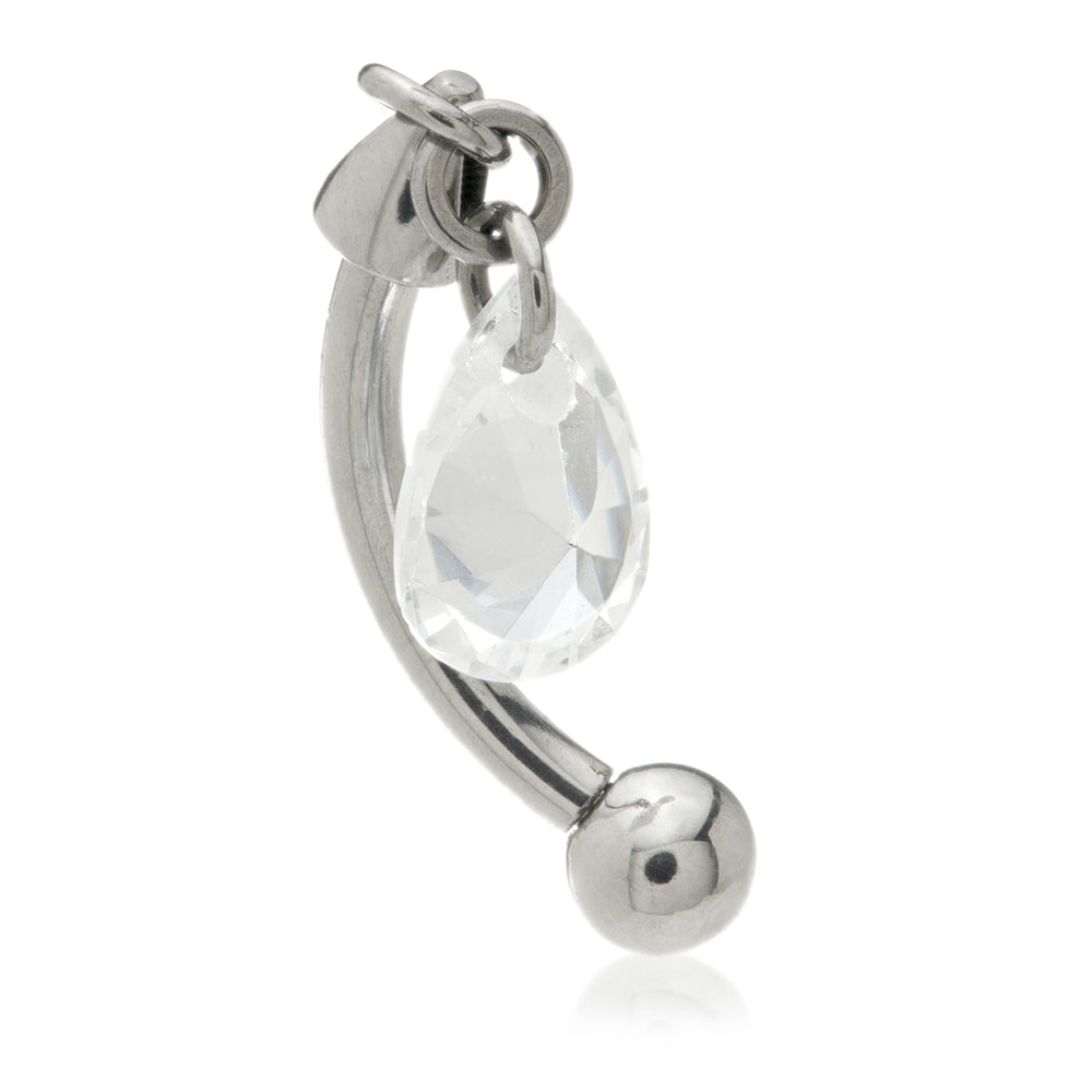 Titanium Reversible Rook Bar with Crystal Tear