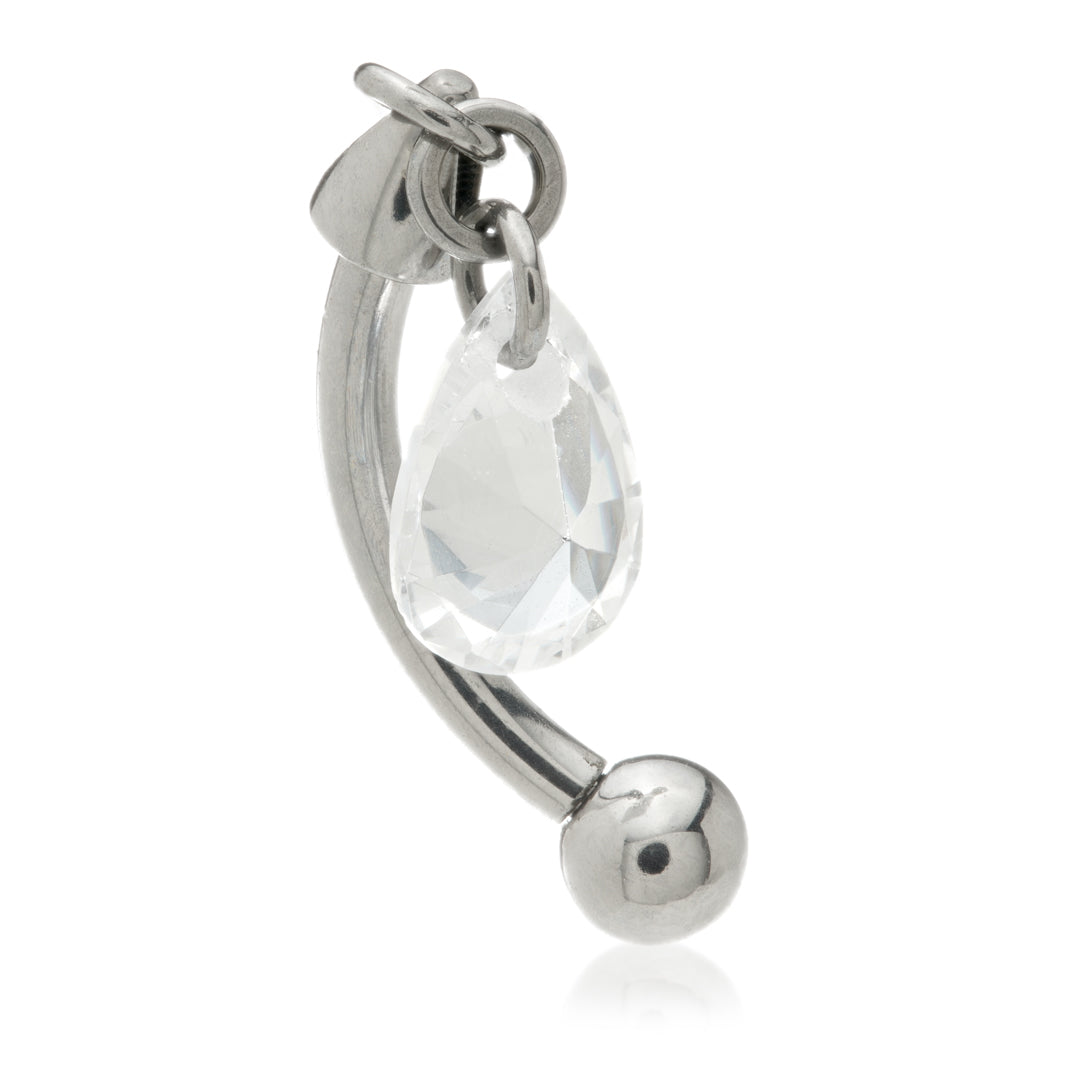 Titanium Reversible Rook Bar with Crystal Tear