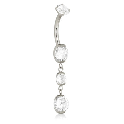 Ti Internal Hanging Gems Navel Bar