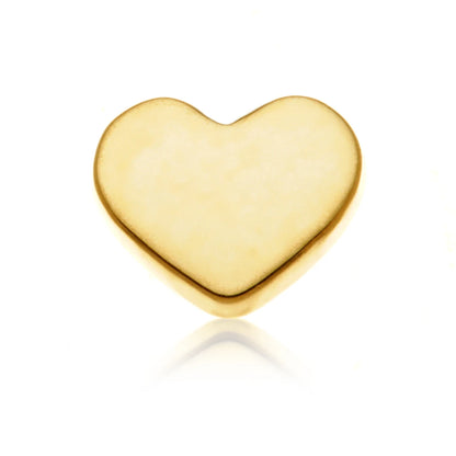 Gold PVD Ti Internal Labret with Heart Attachment