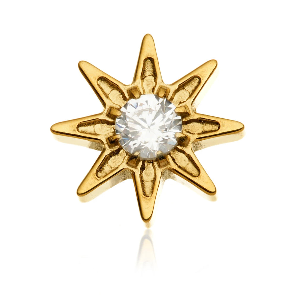 Gold PVD Ti Internal Jewelled Celestial Star Attachment