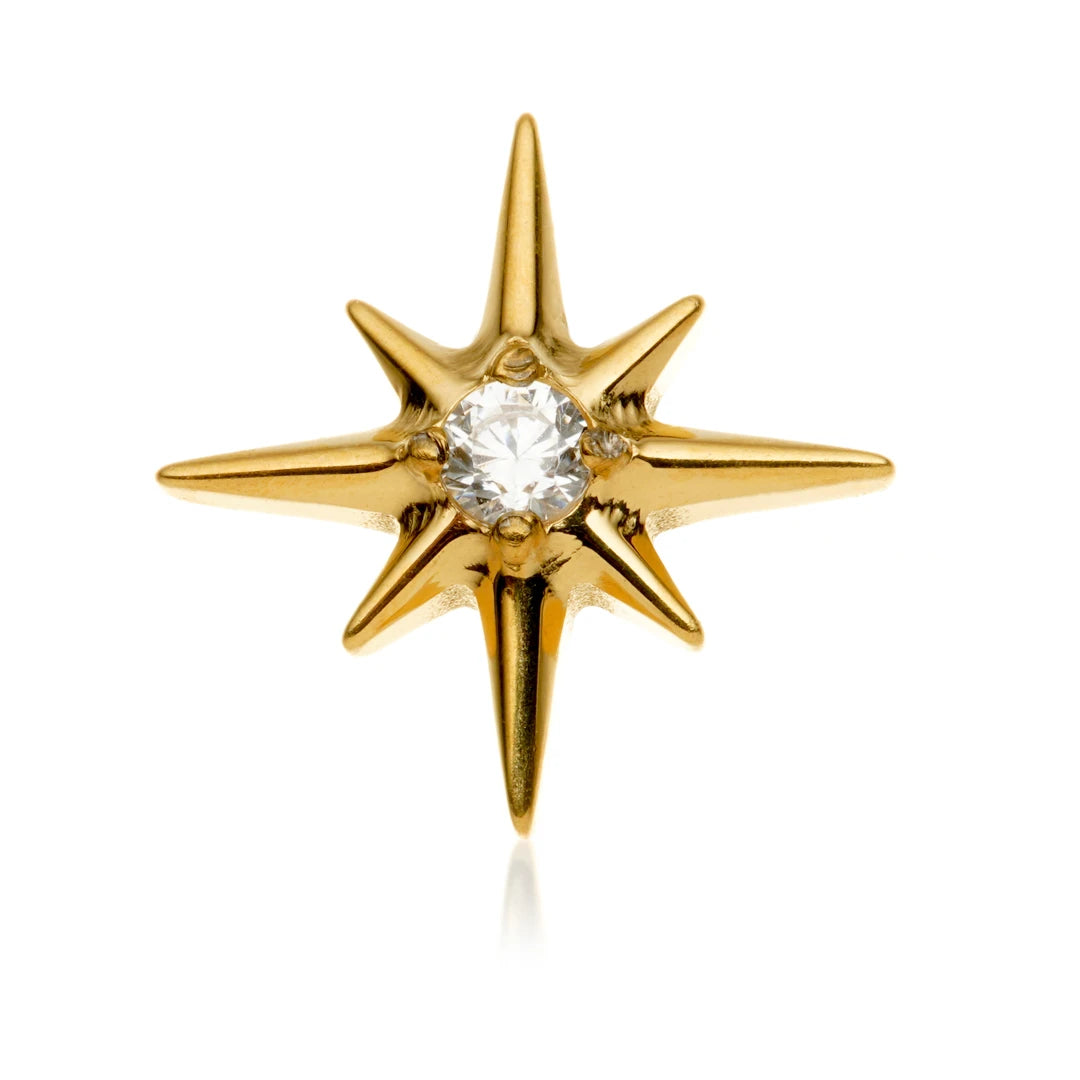 Gold PVD Ti Internal Jewelled North Star Attachment