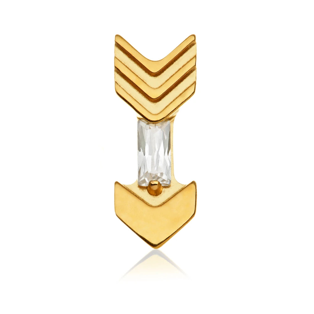 Gold PVD Ti Internal Jewelled Arrow Attachment