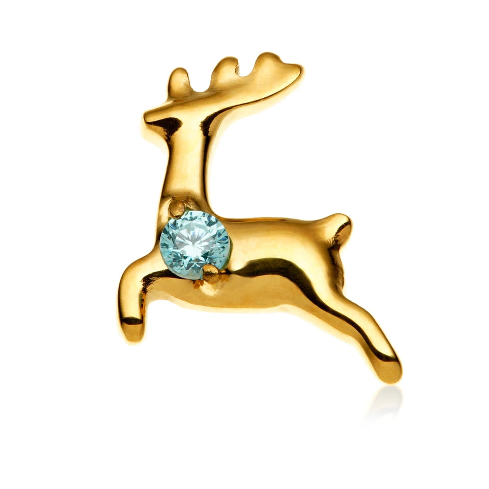 Gold PVD Ti Internal Jewelled Deer Attachment