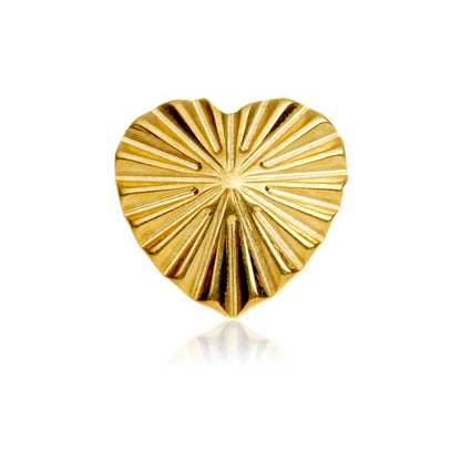 Gold PVD Ti Internal Ridged Heart Attachment