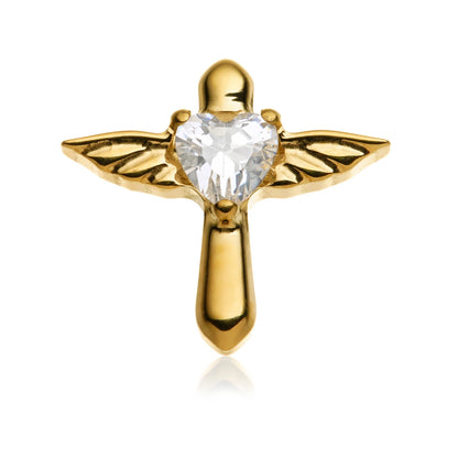 Gold PVD Ti Internal Winged Heart Attachment