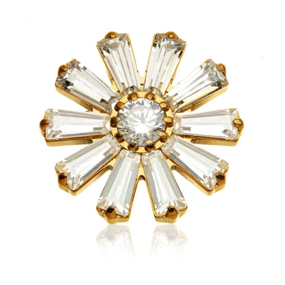 Gold PVD Ti Internal Jewelled Sunflower Attachment