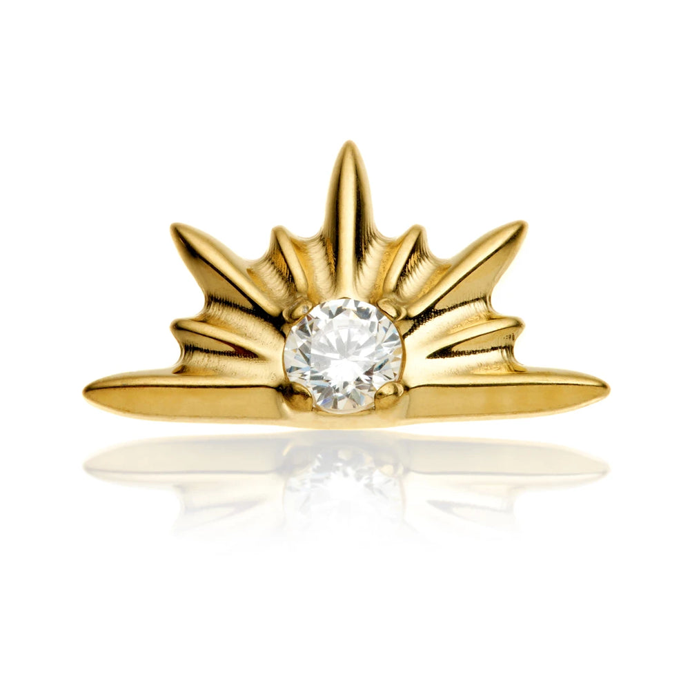 Gold PVD Ti Internal Jewelled Half Sun Attachment