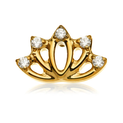 Gold PVD Ti Internal Jewelled Open Lotus Attachment