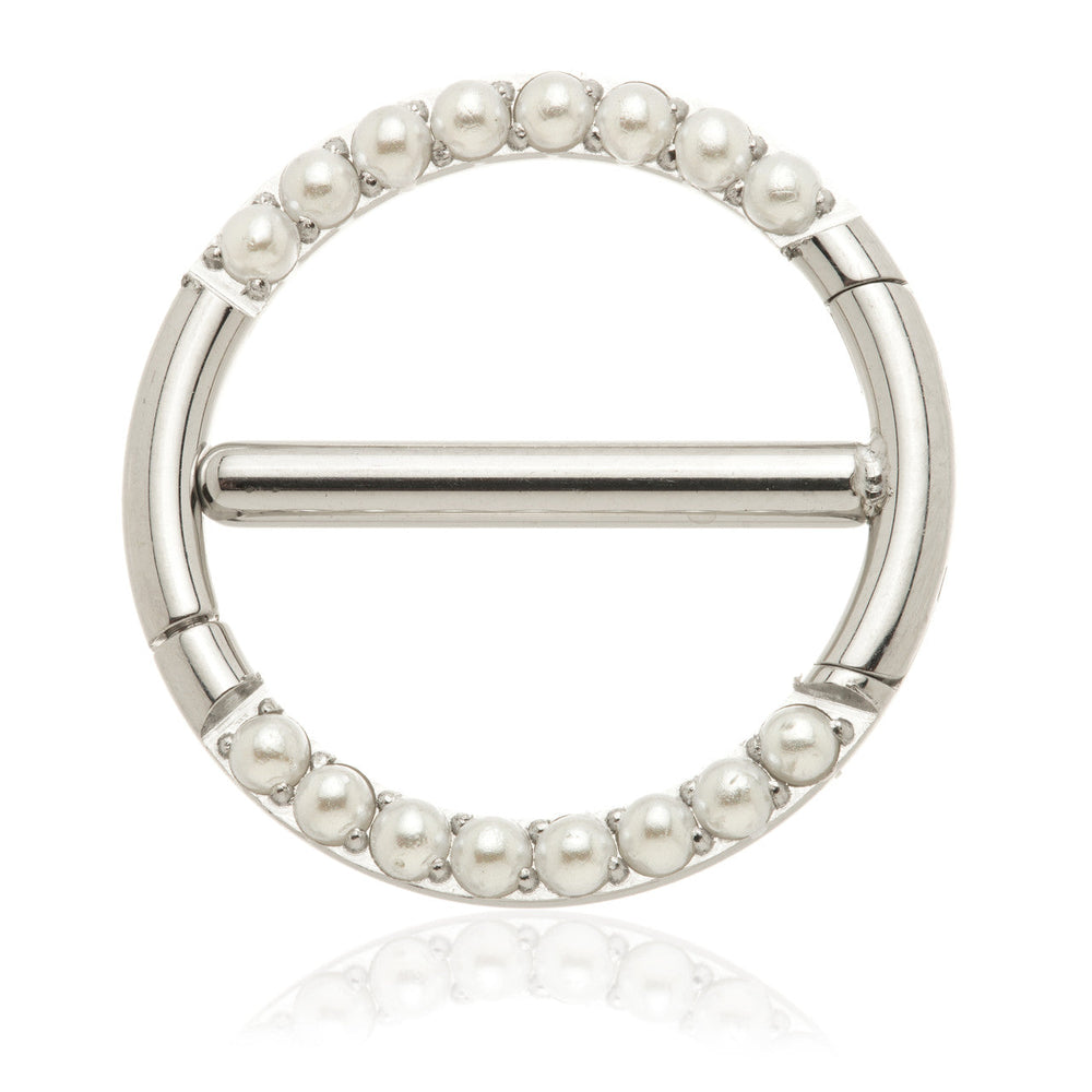 Steel Pearl Double Nipple Clicker