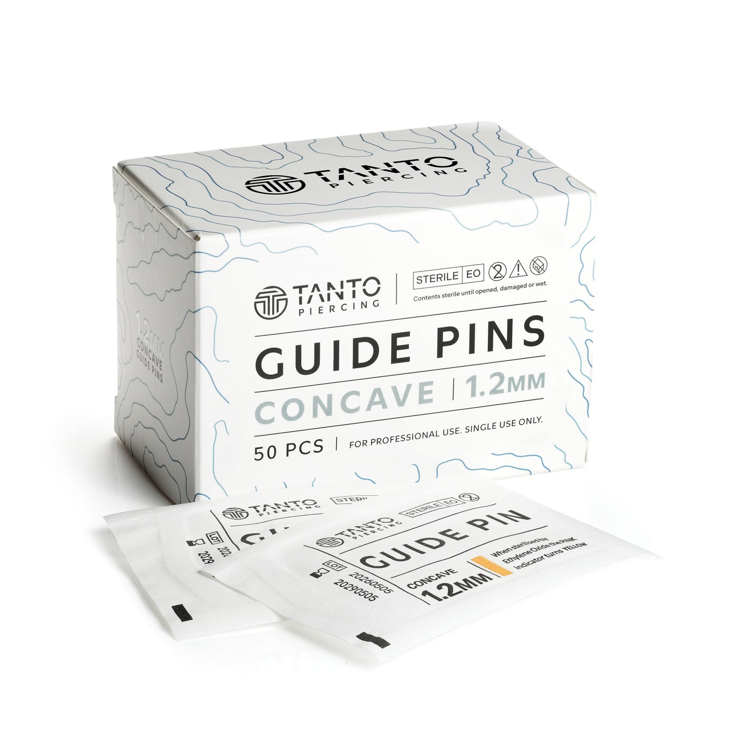 TANTO Piercing Guide Pins 50pcs - Concave