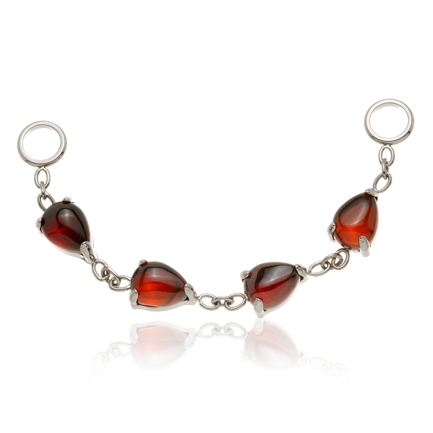 Titanium Garnet Multi Teardrop Chain Attachment