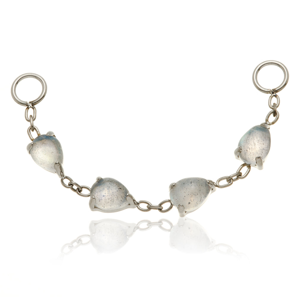 Titanium Labradorite Multi Teardrop Chain Attachment