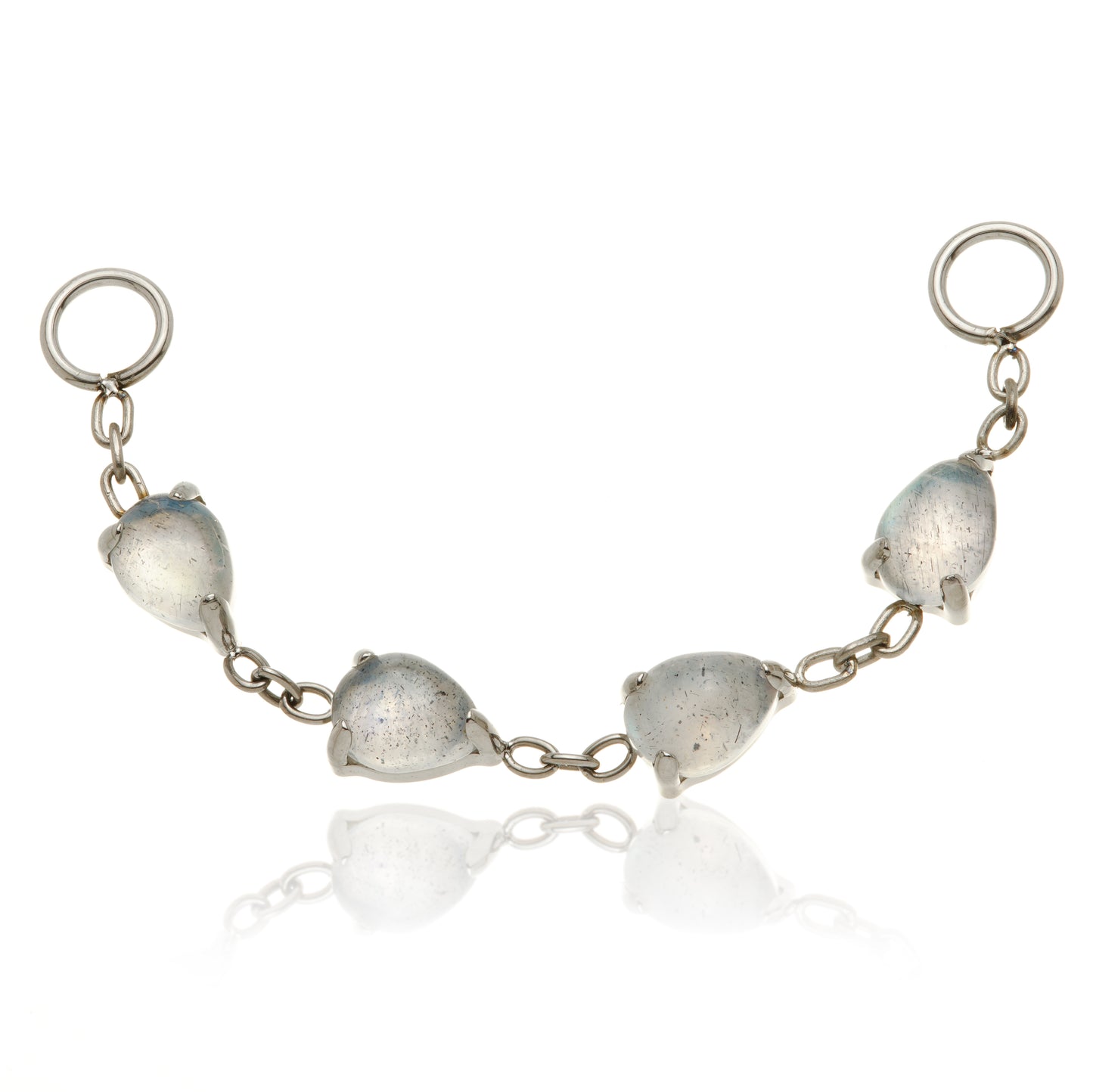 Titanium Labradorite Multi Teardrop Chain Attachment