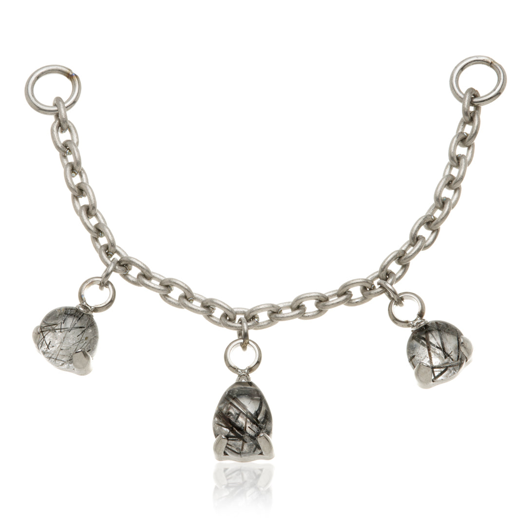 Titanium Tourmalated Quartz Multi Shape Chain Attachment