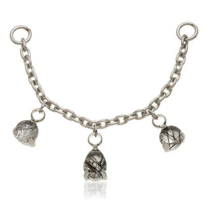 Titanium Tourmalated Quartz Multi Shape Chain Attachment