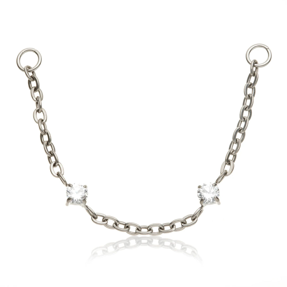 Titanium Double Gem Chain Attachment