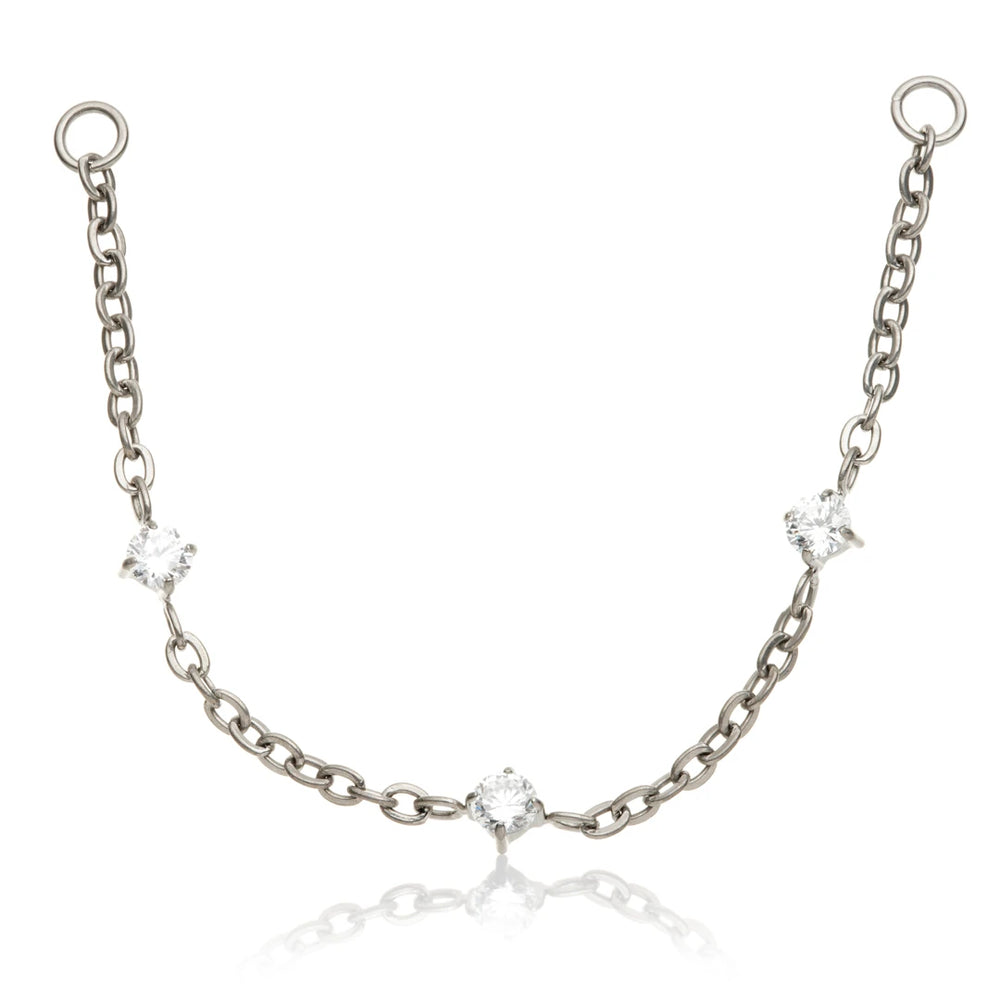 Titanium Triple Gem Chain Attachment