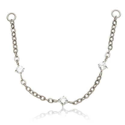 Titanium Triple Gem Chain Attachment