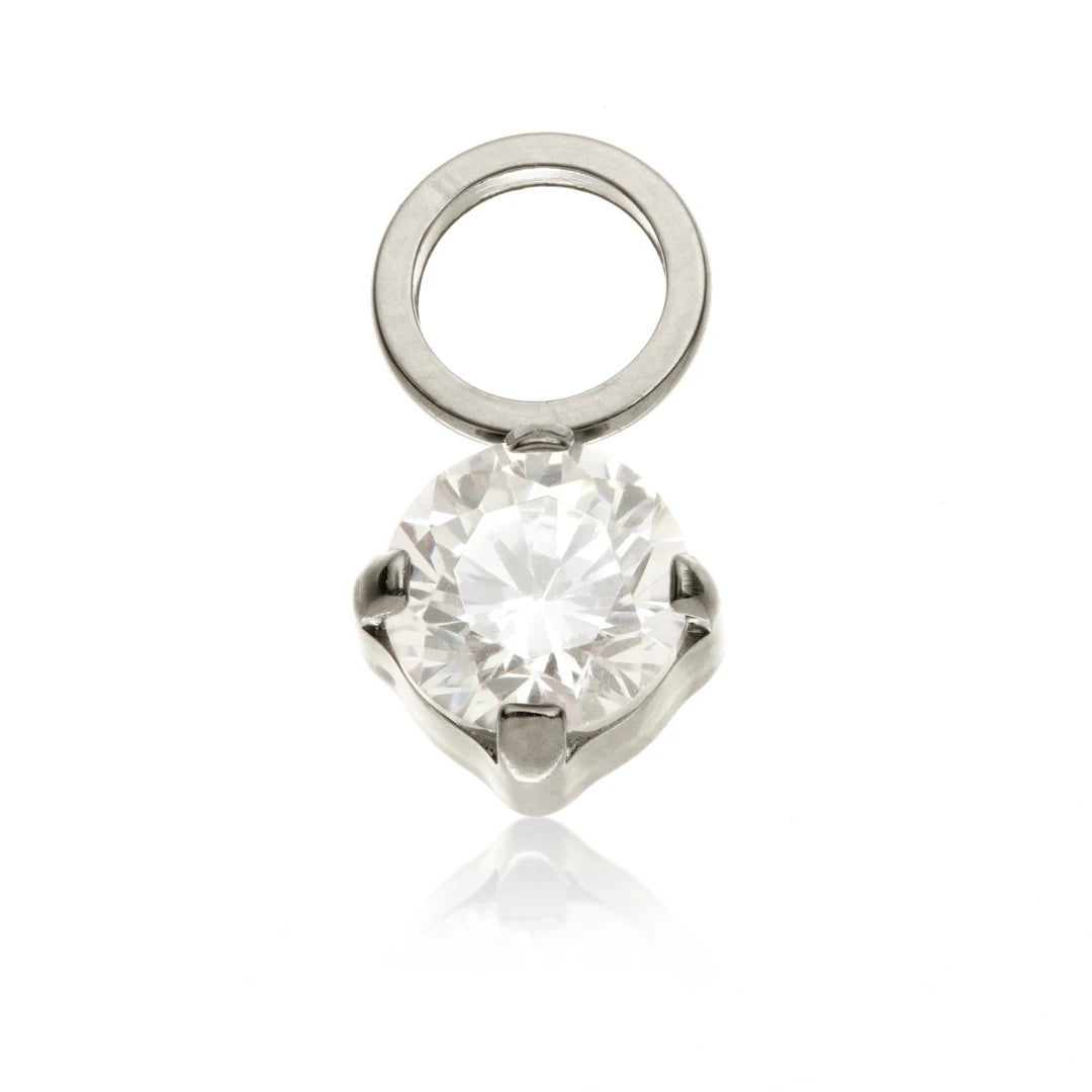 Ti Prong-Set Gem Charm Attachment