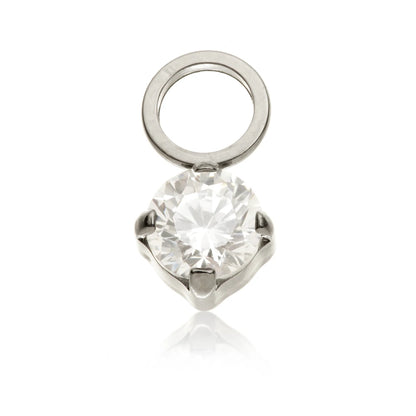 Ti Prong-Set Gem Charm Attachment