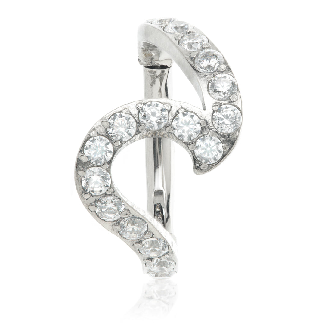 Ti Couture Pavé Wave Hinge Ring