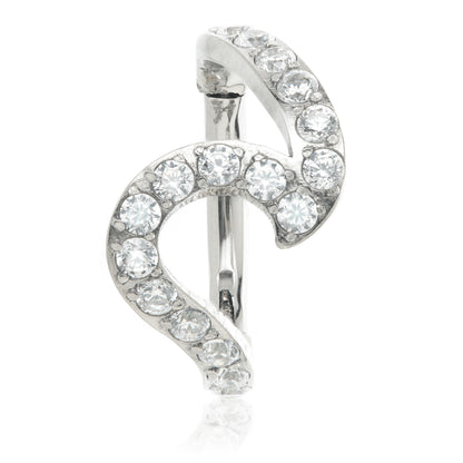 Ti Couture Pavé Wave Hinge Ring