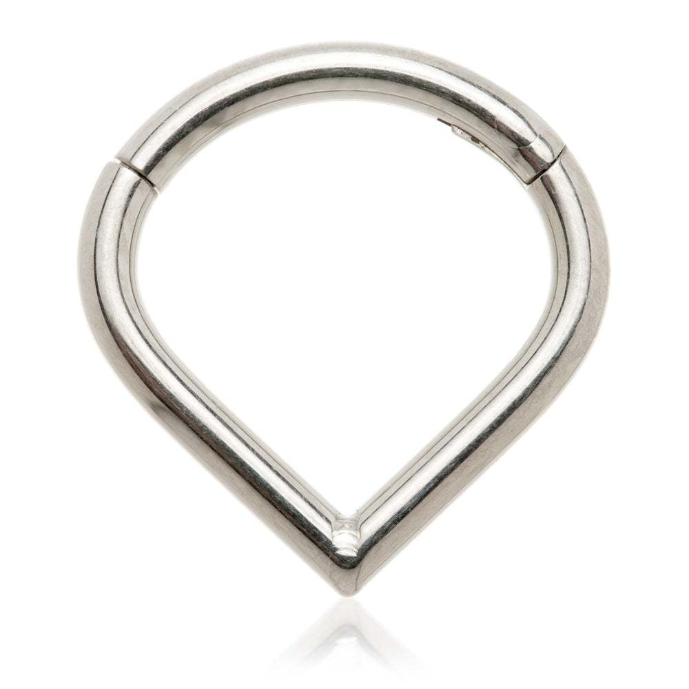 Ti Couture Front Facing Pearl Pave Wishbone Hinged Ring