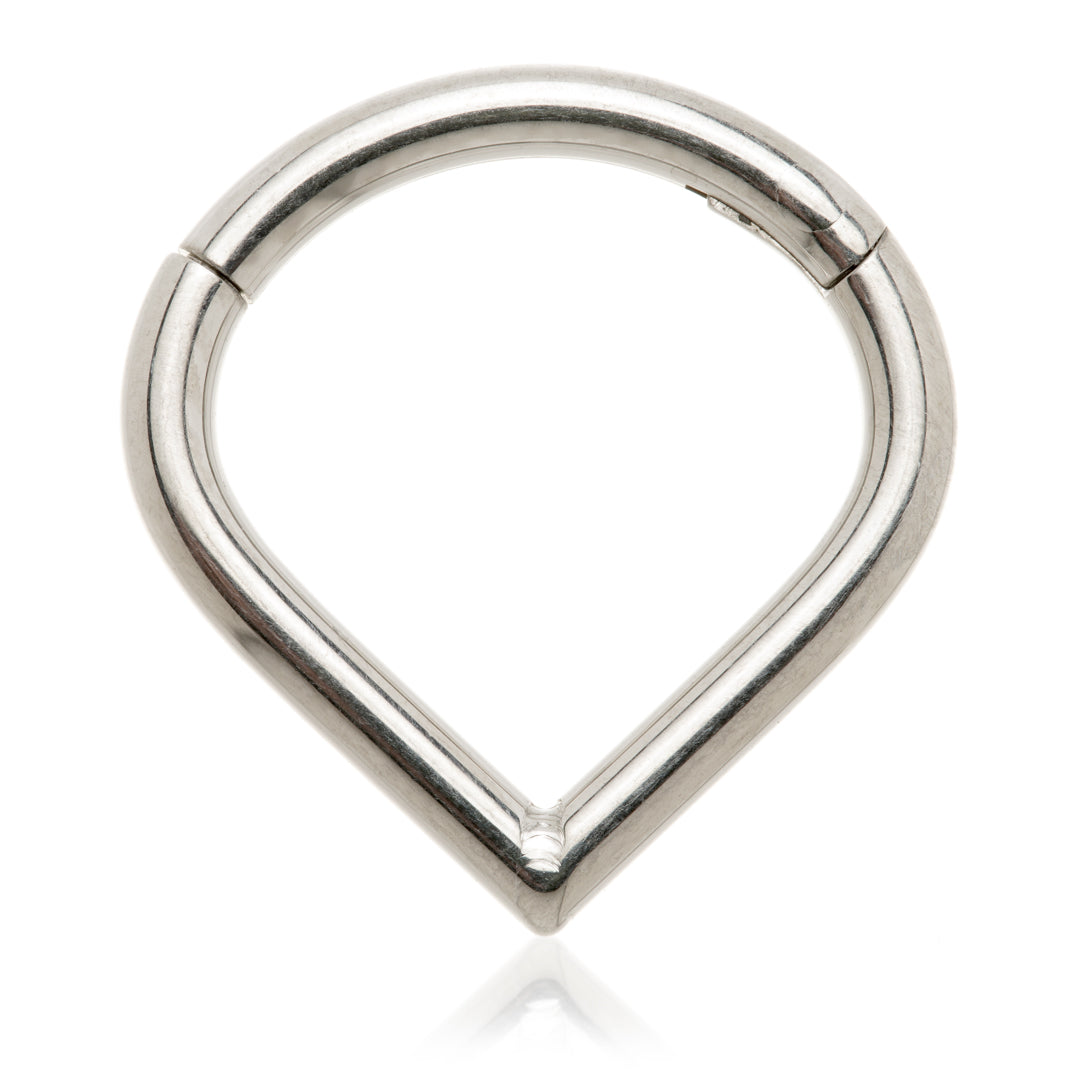 Ti Couture Front Facing Pearl Pave Wishbone Hinged Ring