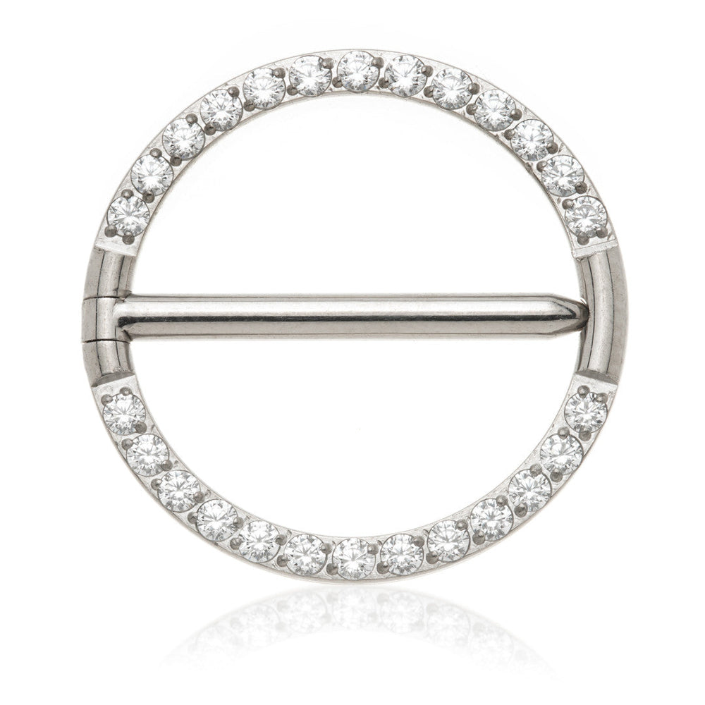 Ti Jewelled Central Hinge Nipple Clicker-1.6-14