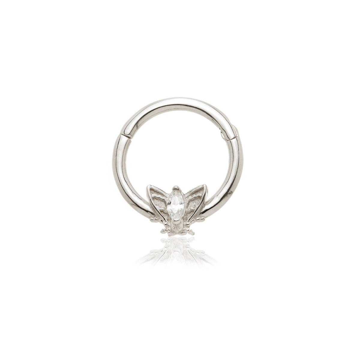 TL - Gold Jewelled Moth Daith Septum Ring