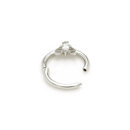 TL - Gold Jewelled Moth Daith Septum Ring