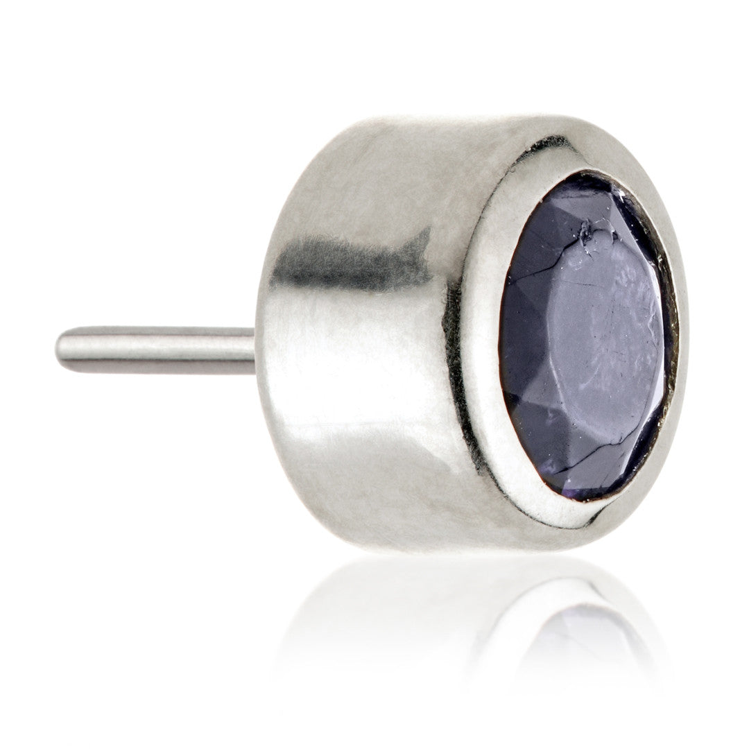 TL - 14ct Gold Iolite Bezel Pin Attachment