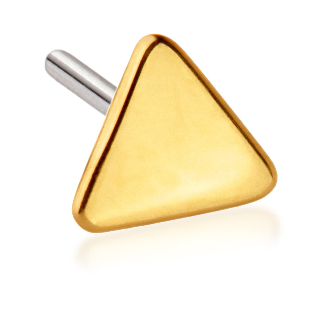 TL - 14ct Threadless Gold Triangle Pin Attachment