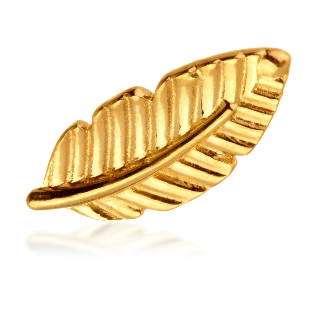 TL - 14ct Gold Feather Pin Attachment