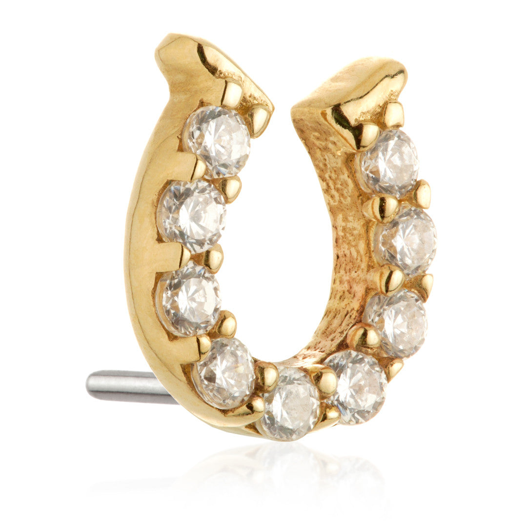 TL - 14ct Threadless Lucky Horseshoe Pin Attachment
